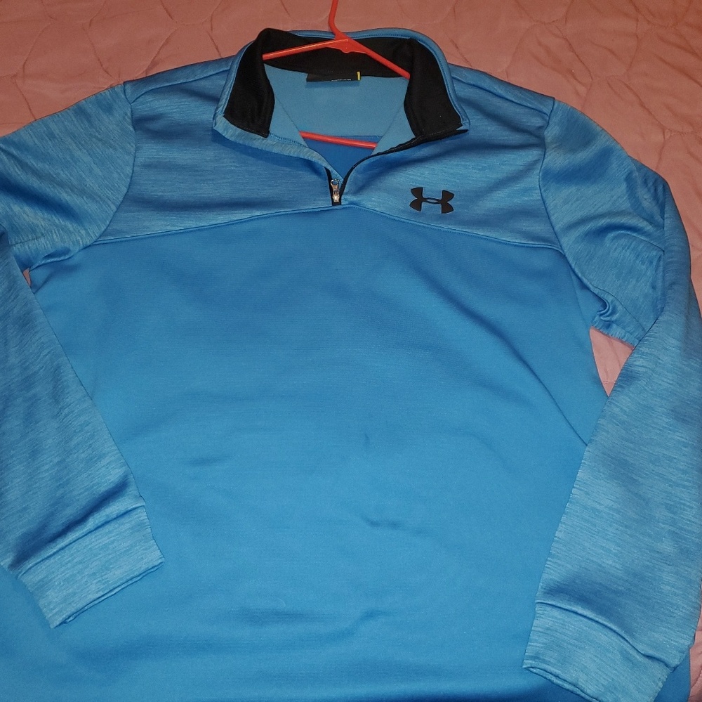 Blue UA half zip sweater